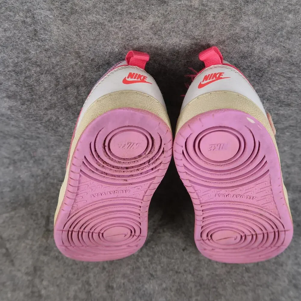 Nike Shoes Kids Toddler 9 Sneakers Court Borough Low Casual Trainer White Pink